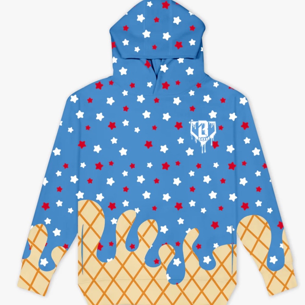 Baseball lifestyle hoodie size small